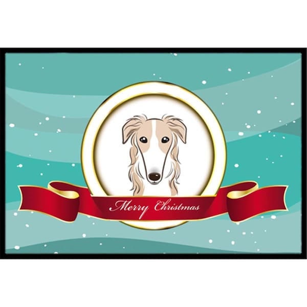 Carolines Treasures Borzoi Merry Christmas Indoor and Outdoor Mat- 18 x 27 in. BB1538MAT - main